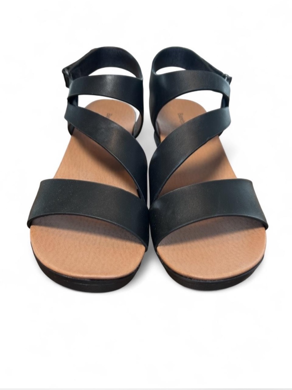 Baretraps "Caley" Adjustable Strappy Wedge Sandals in black.